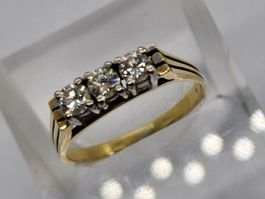 Diamantring Gold 585, Gr. 58-59 Eleganter Vintage Ring!