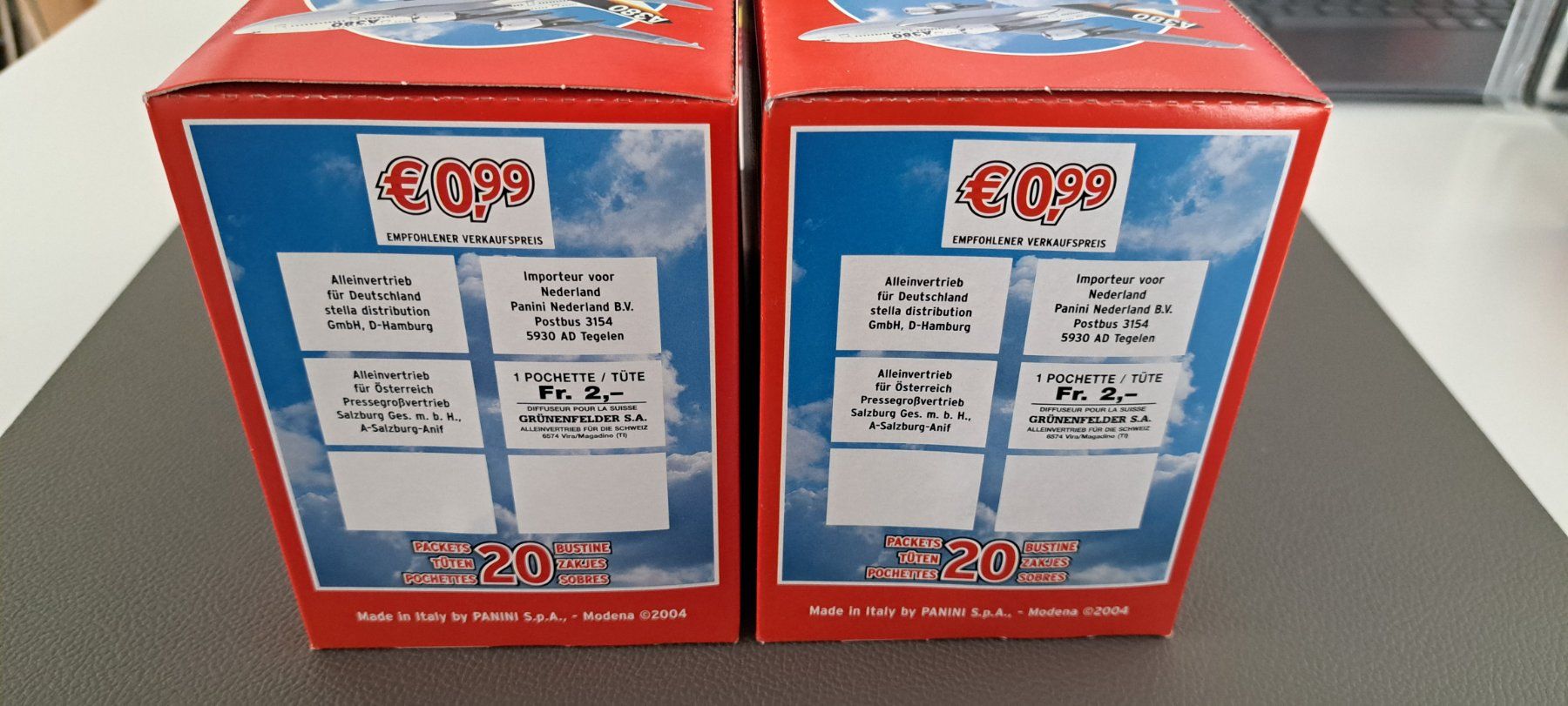 Panini Sammelbilder & Trading cards: 2 Stück Jet Airliners Display Box Sealed 2004 | Panini – Neu (gemäss Beschreibung) aus Reiden von Zizki 1