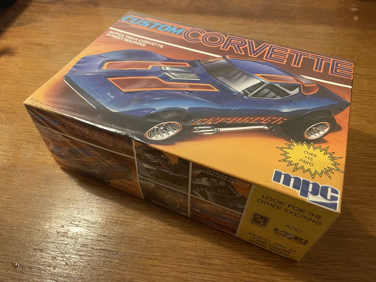 Modellini d'auto: MPC Custom Corvette "Enforcer" Bausatz 1978 – Nuovo e nell'imballaggio originale da Winterthur venduto da polkater