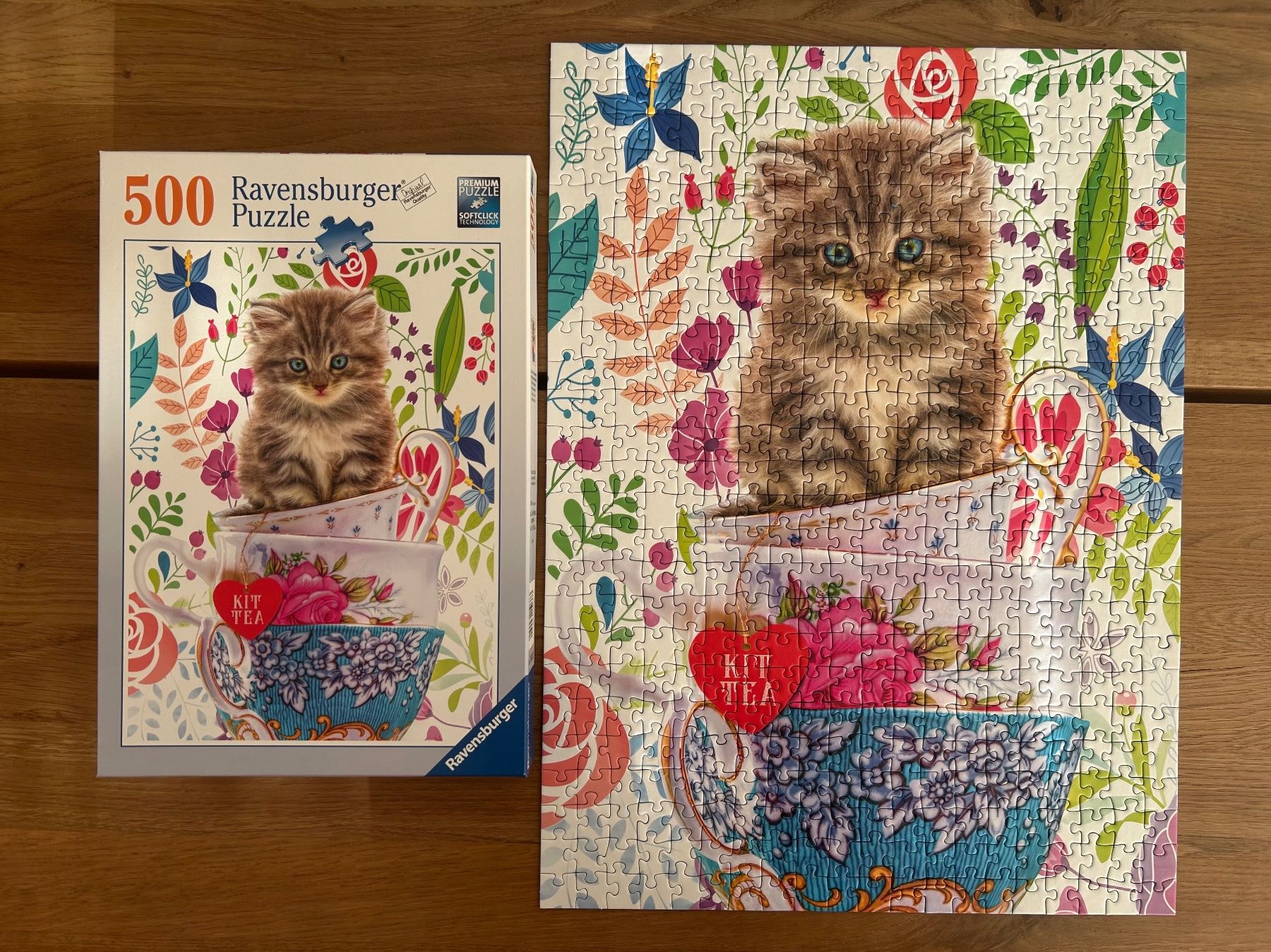 Ravensburger Puzzle: Puzzle Kätzchen im Tässchen 500teilig – Usato da Naters venduto da Gemschhtte