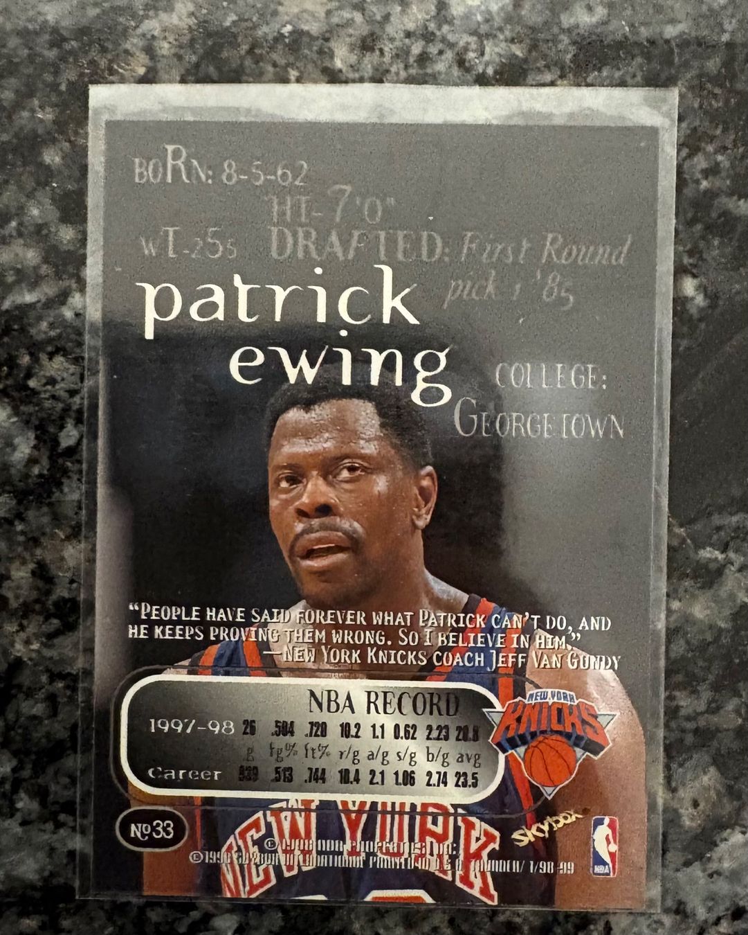 Nba Sammelbilder & Trading cards: NBA Patrick Ewing Skybox Thunder 98/99 Card – Neu (gemäss Beschreibung) aus Muttenz von joba23 1