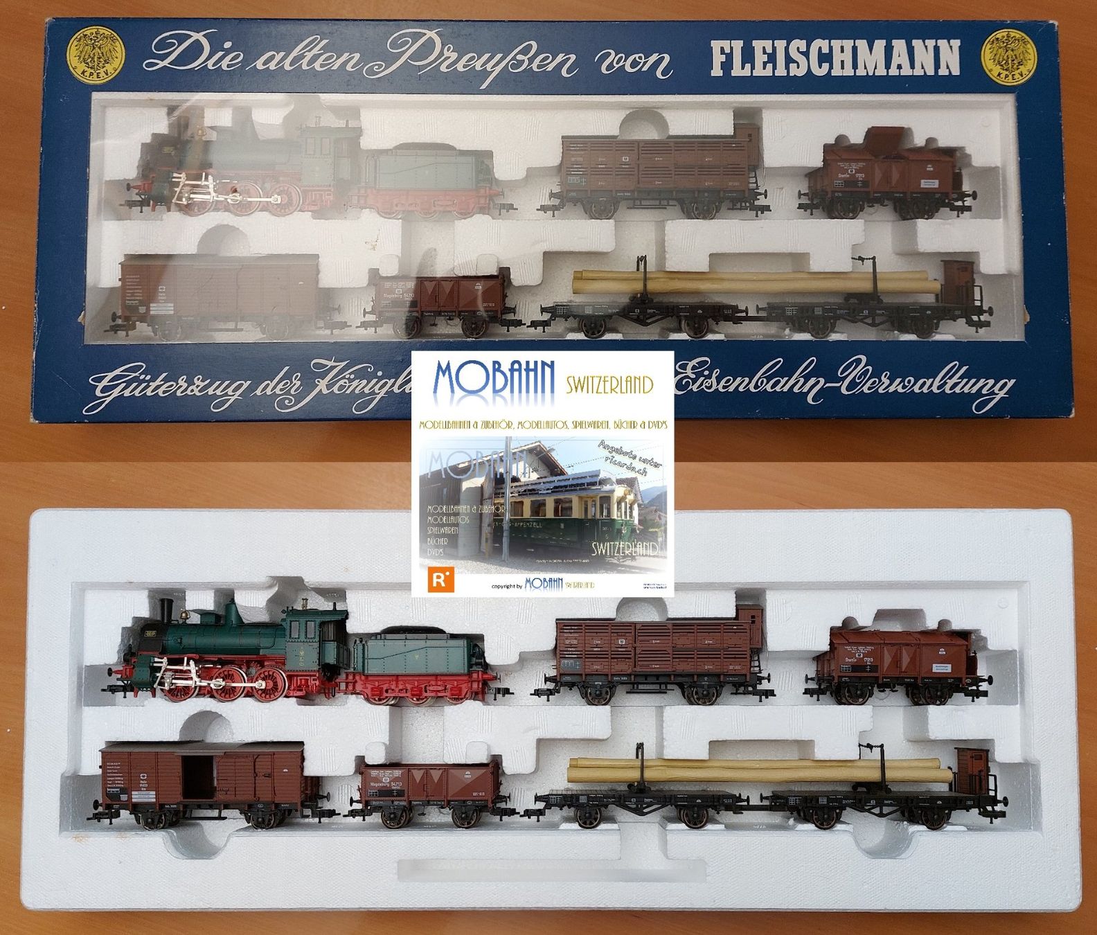 Fleischmann Modelleisenbahnen: Fleischmann 4883 - Dampfzug mit C4 der K.P.E.V. – Neu (gemäss Beschreibung) aus Rotkreuz von MOBAHN-1zu87