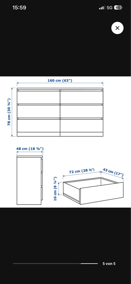 Ikea Cassettiere: Malm IKEA Weisse Kommode / Schubladenkommode, gut erhalten – Usato da Bazenheid venduto da tab_w525 2