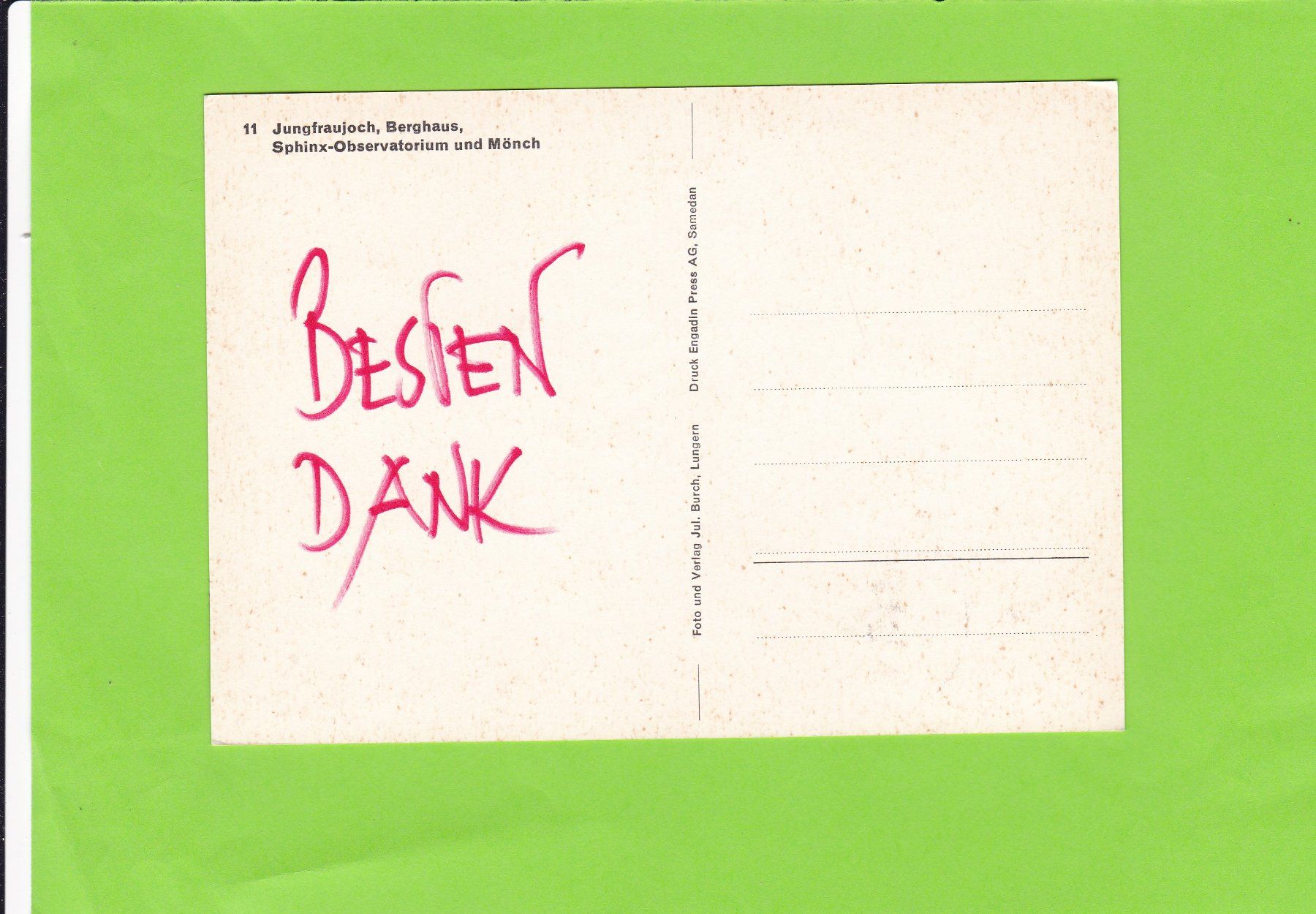 Cartes postales: Jungfraujoch, Berghaus – D'occasion à St. Peterzell par neckertal 1