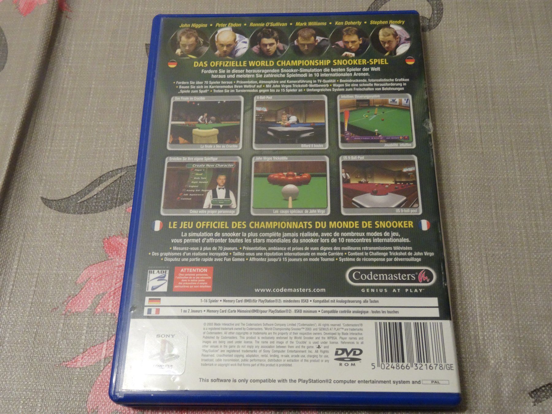 Sony Giochi: World Championship Snooker 2003 - PS2 – Usato da Olten venduto da Disc-Ausverkauf 2