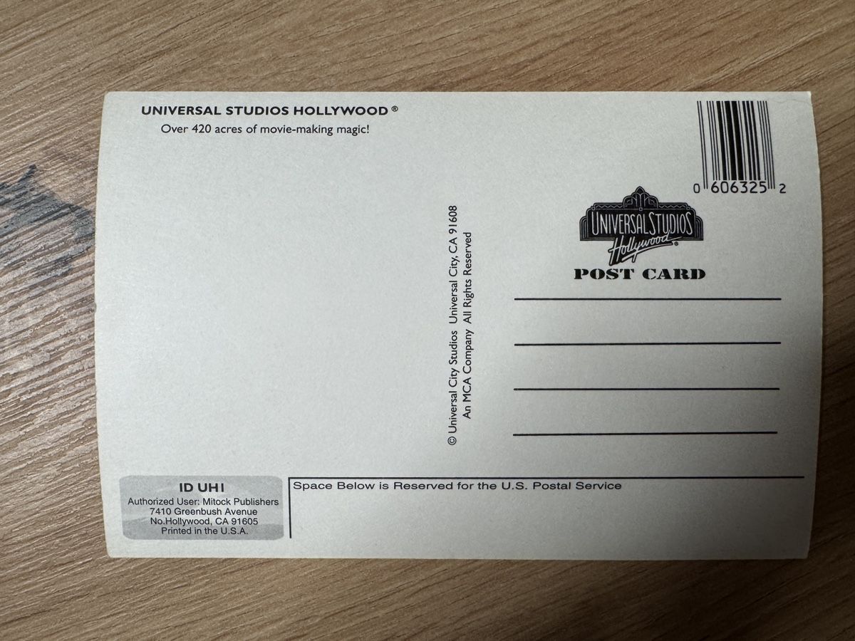 Carte collezionabili: Universal Studios Hollywood Postcard — Ein Klassiker! – Usato da Biberist venduto da etesummer 1