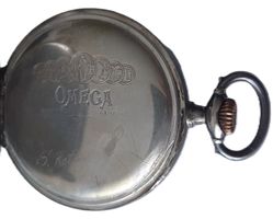 Taschenuhr Omega Silber 0.800 Handaufzug gebrauchter Zustand