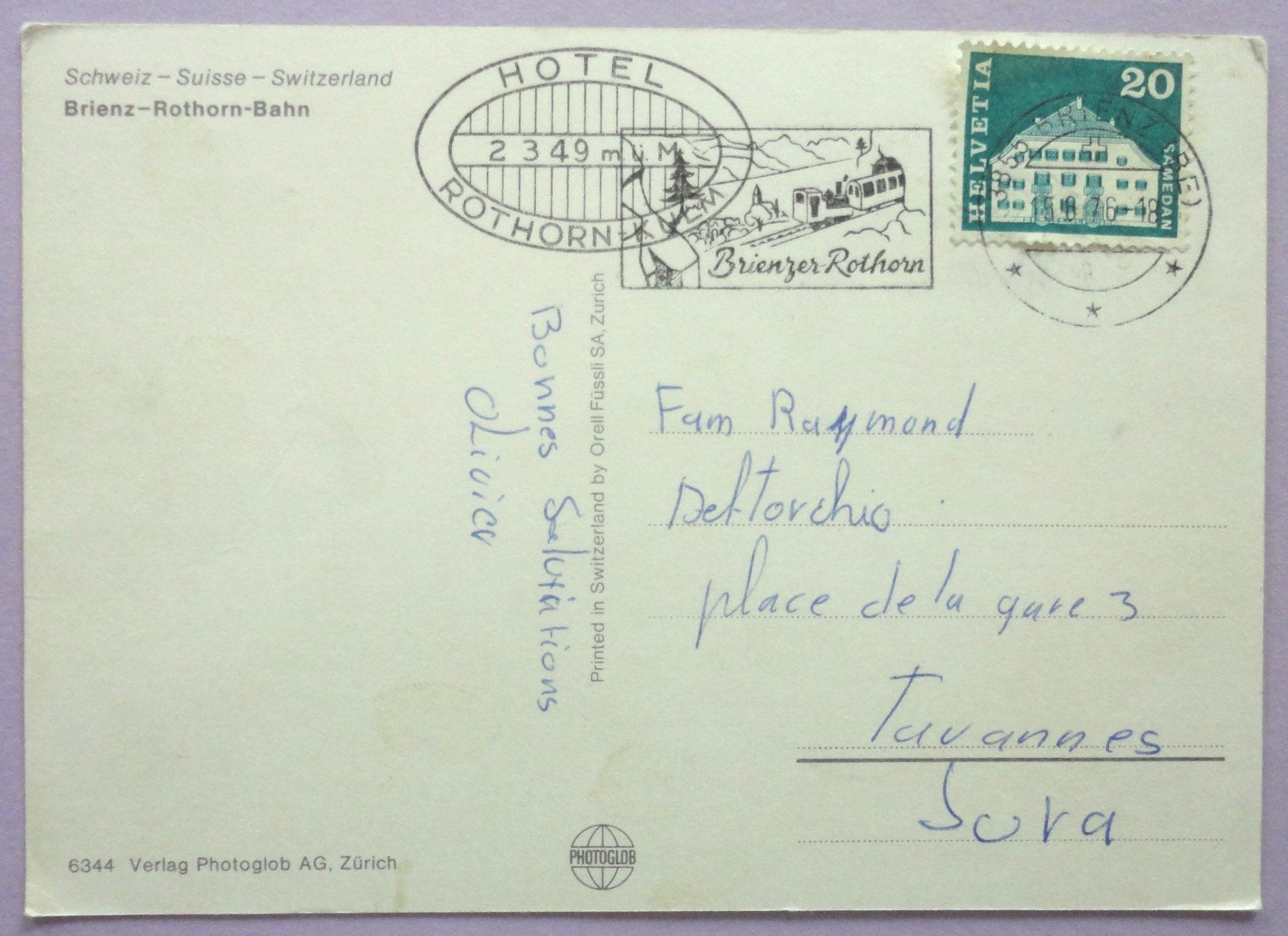 Cartes postales: Brienz-Rothorn-Bahn – D'occasion à Fétigny par Billy2miny 1