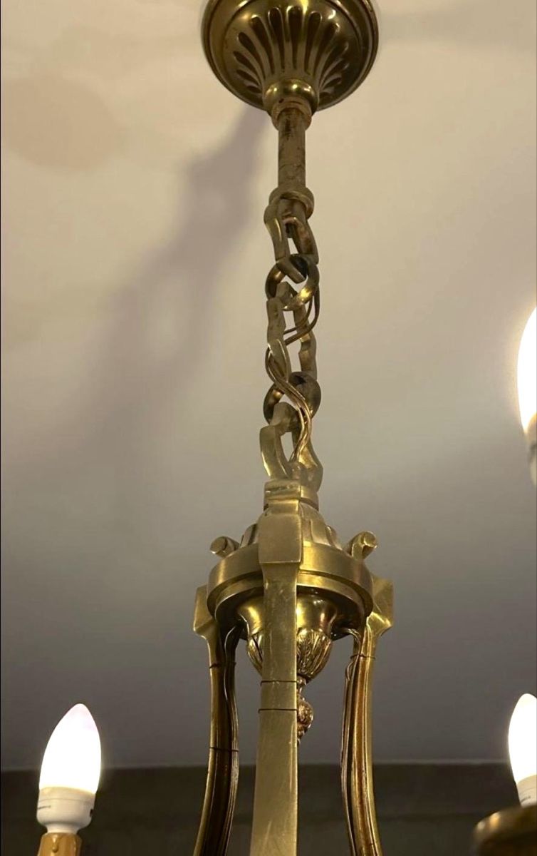 Lustres & lampes de plafonds: Kronleuchter Messing 6 flammig antik – D'occasion à Bern par kaeffy 3