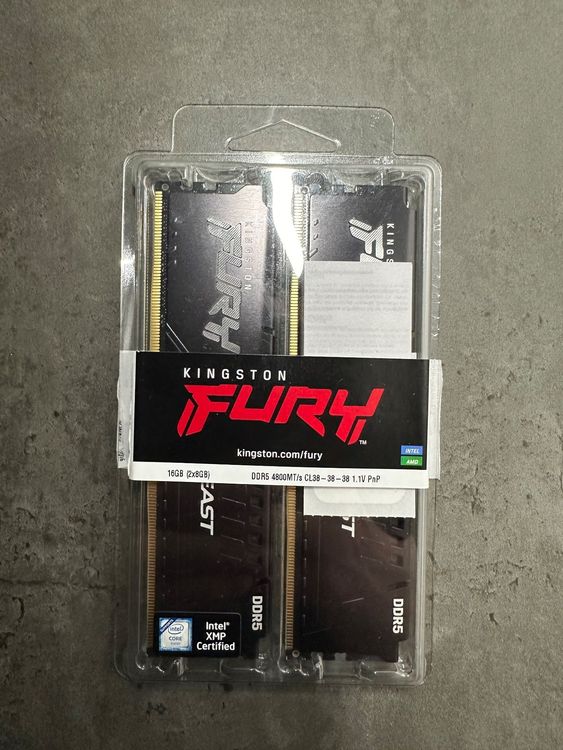 Kingston FURY Beast 32GB DDR5 4800MHz Desktop RAM – Single DIMM, 288-Pin, XMP, KF552C40BB-32