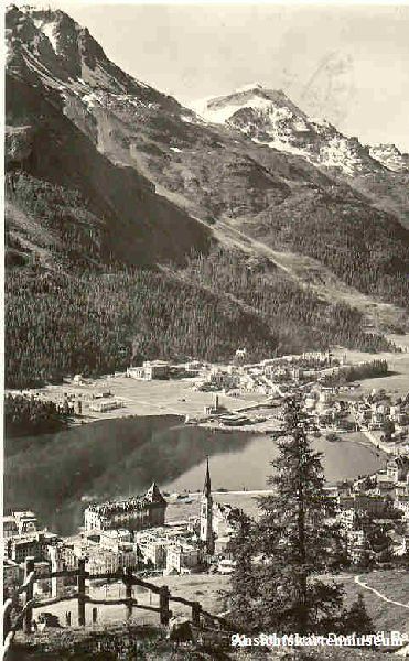 Cartoline postali: St. Moritz-Dorf und Bad + 1934 – Usato da Emmenbrücke venduto da teestube