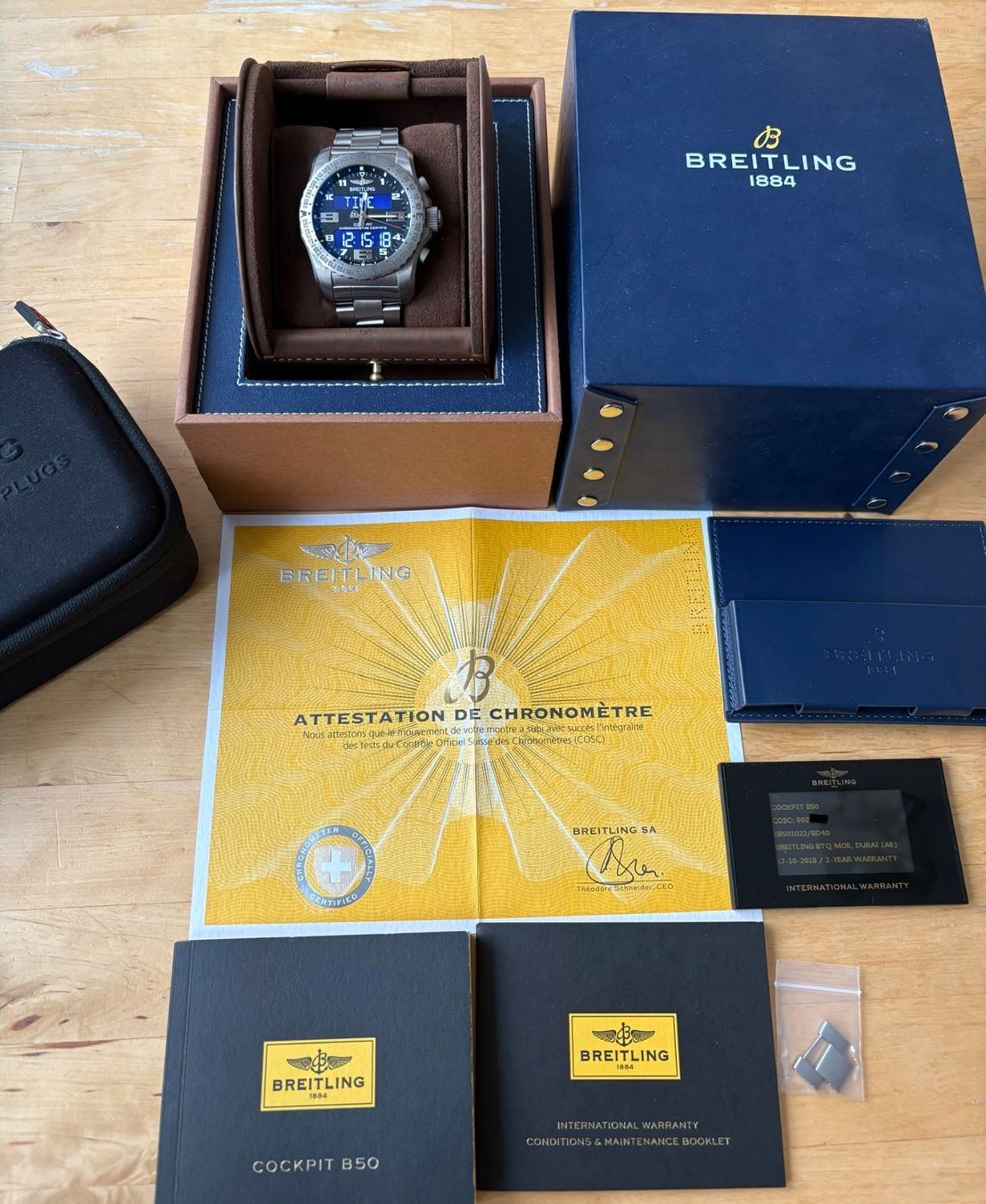 Breitling Orologi: BREITLING Cockpit B50 Titanium Fullset – Usato da Birsfelden venduto da Mynos 1