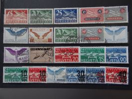Tolles Lot Flugpost gestempelt ab CHF 1.--