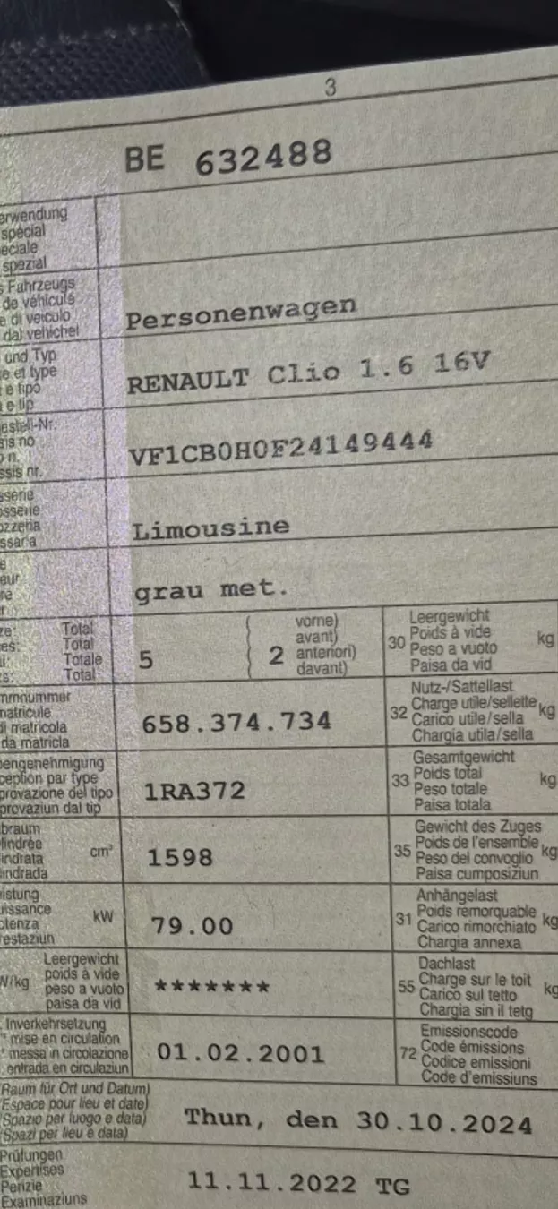 Renault Autos: renault clio 2001 – Gebraucht aus Rodersdorf von erosares 4