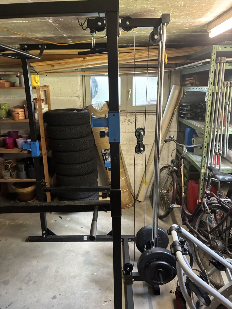 TECTAKE Power Rack mit Latzug Klimmzug-Doppelstange und Dip (D'occasion ...