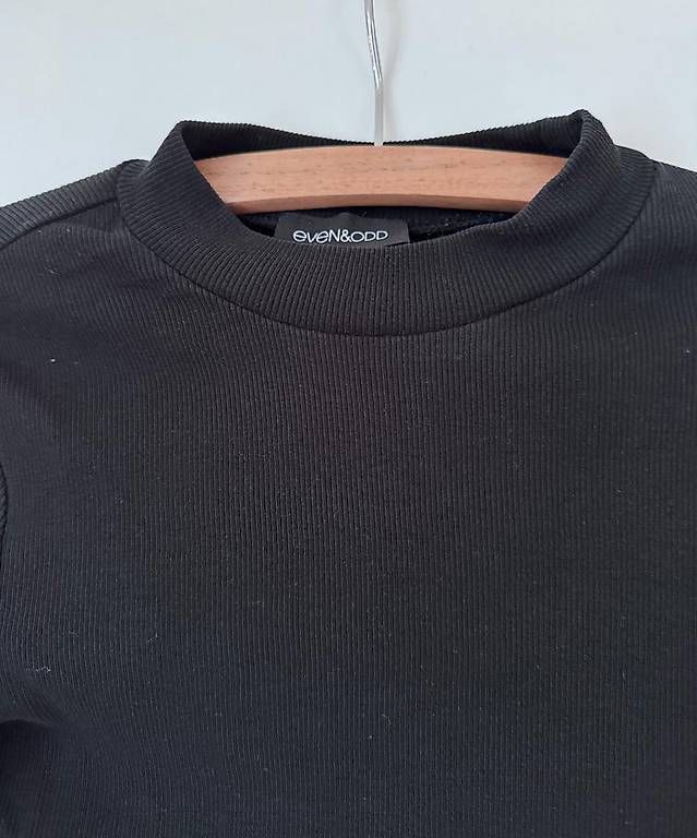 Top: Even&Odd langarm crop Top_Shirt. Schwarz. – Usato da Zürich venduto da Sunnyflower97 2