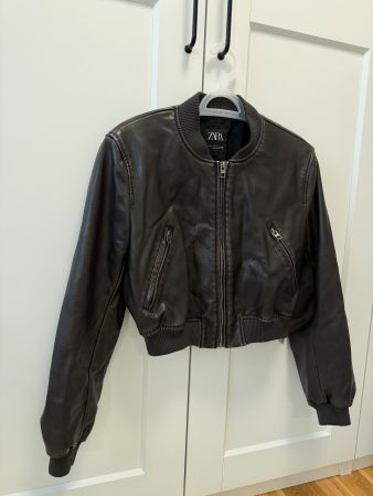 zara leder bomberjacke