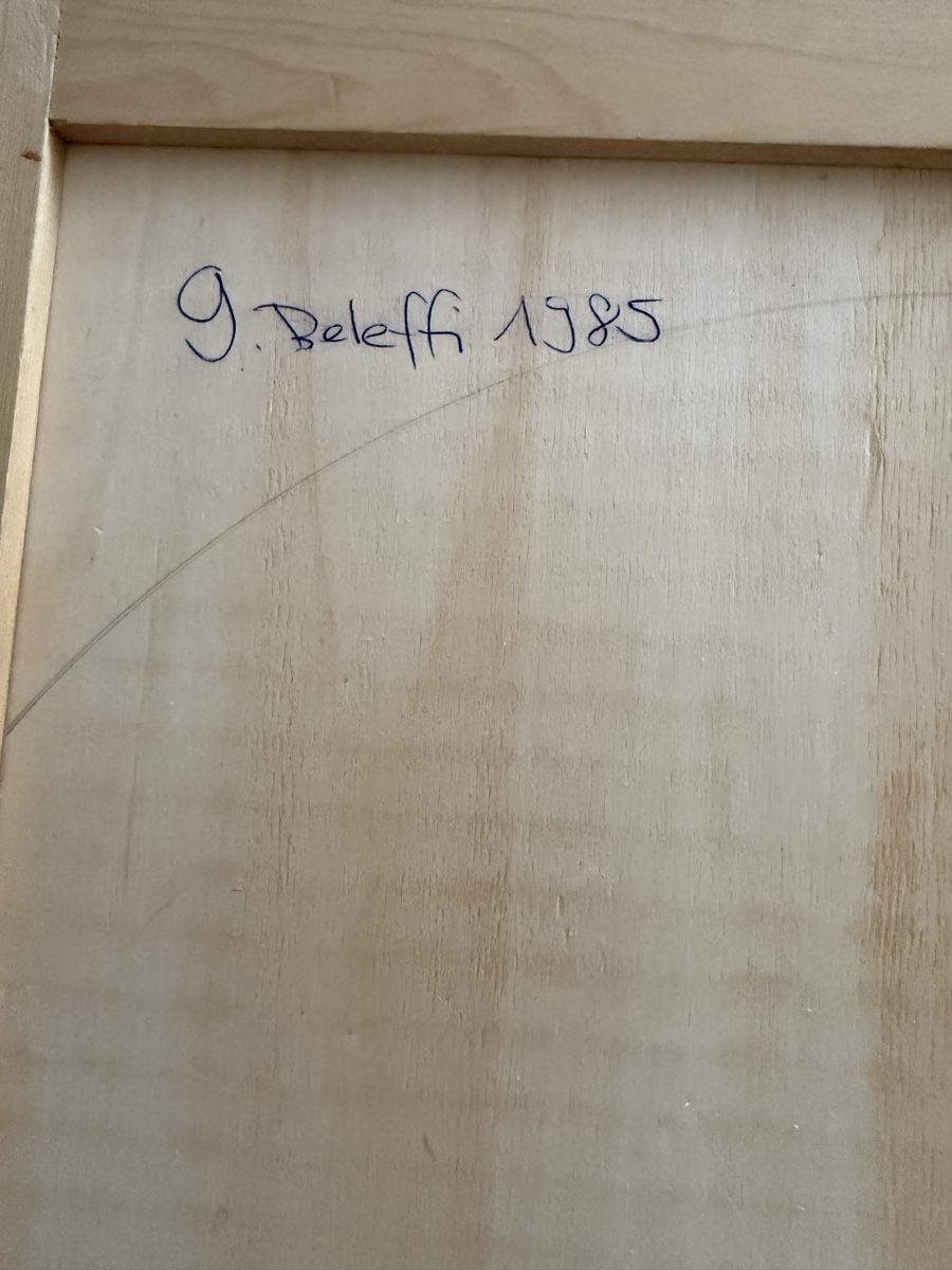 Dipinti: Handgemaltes Blumenbild auf Tuerblatt Gemälde – Usato da Goldach venduto da Messerguru 4