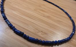 Halskette Lapislazuli facettiert 3mm. 45cm.