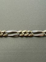 Gourmette or jaune et gris 750 18k