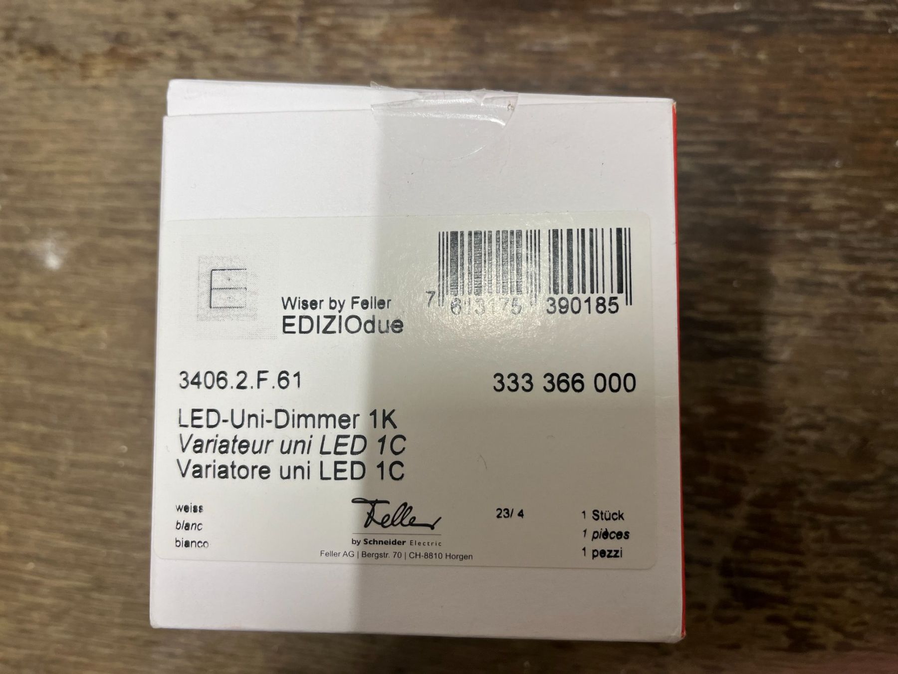 Feller Schalter: Universaldimmer Feller Wiser – Neu und originalverpackt aus Dintikon von Redgar58
