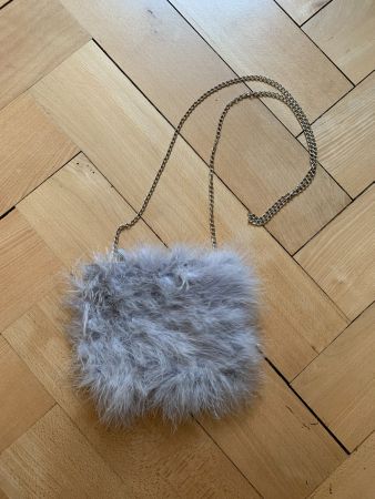 PRIMARK - Umhängetasche hellgrau flauschig