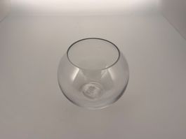 Glasvase rund klar Zustand gut