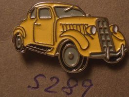 1 Gelber Oldtimer Auto Pin (S289)