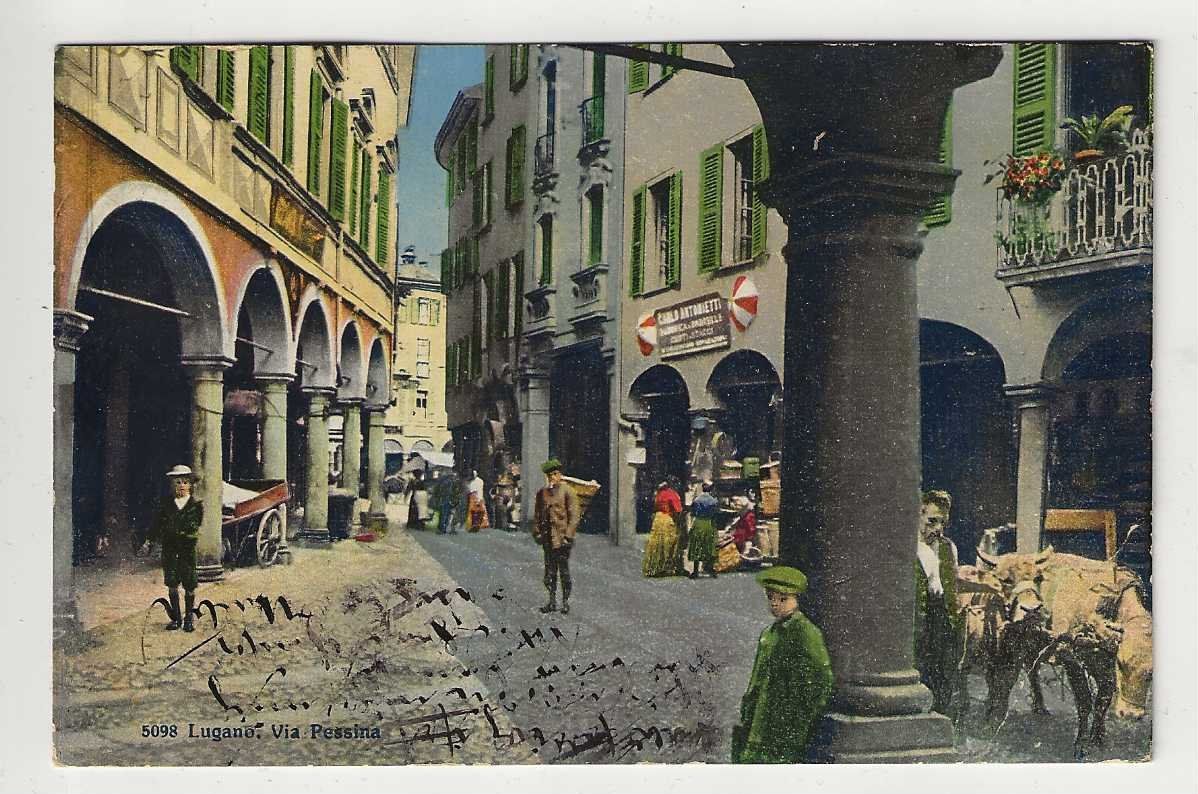 Cartoline postali: Lugano, 1916 – Usato da Spiez venduto da Niesen20