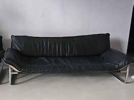 Vintage Leder 3er-Sofa Johan Bertil Häggström für IKEA