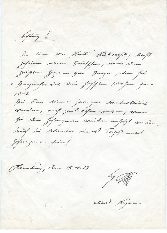 Hitler, Konrad Kujau, 3 echte Fälschungen, (Meisterfälscher) Kaufen