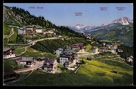 AK Arosa, Ortsbild mit Hotels, Chalets und Bergpanorama
