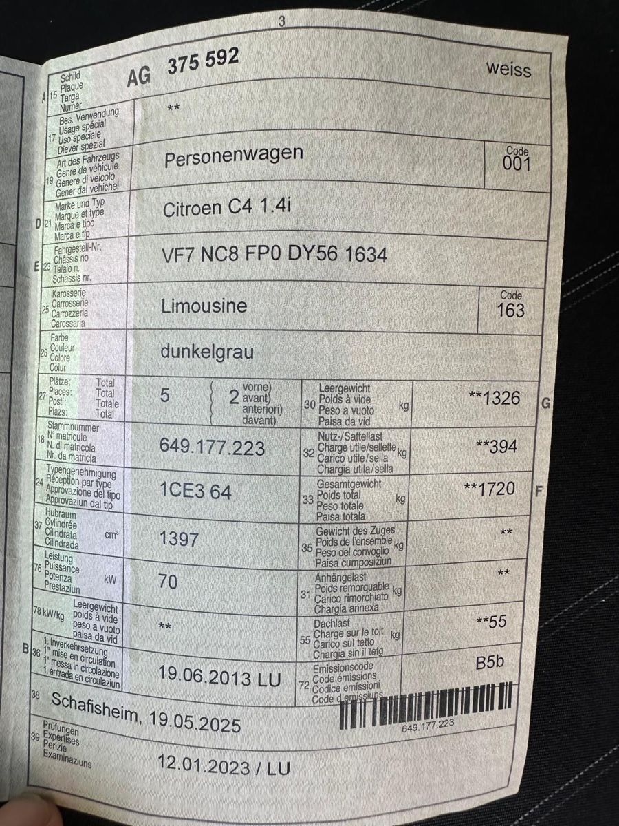Citroën Autos: Citroen C4 1.4  – D'occasion à Vordemwald par Migu11 5
