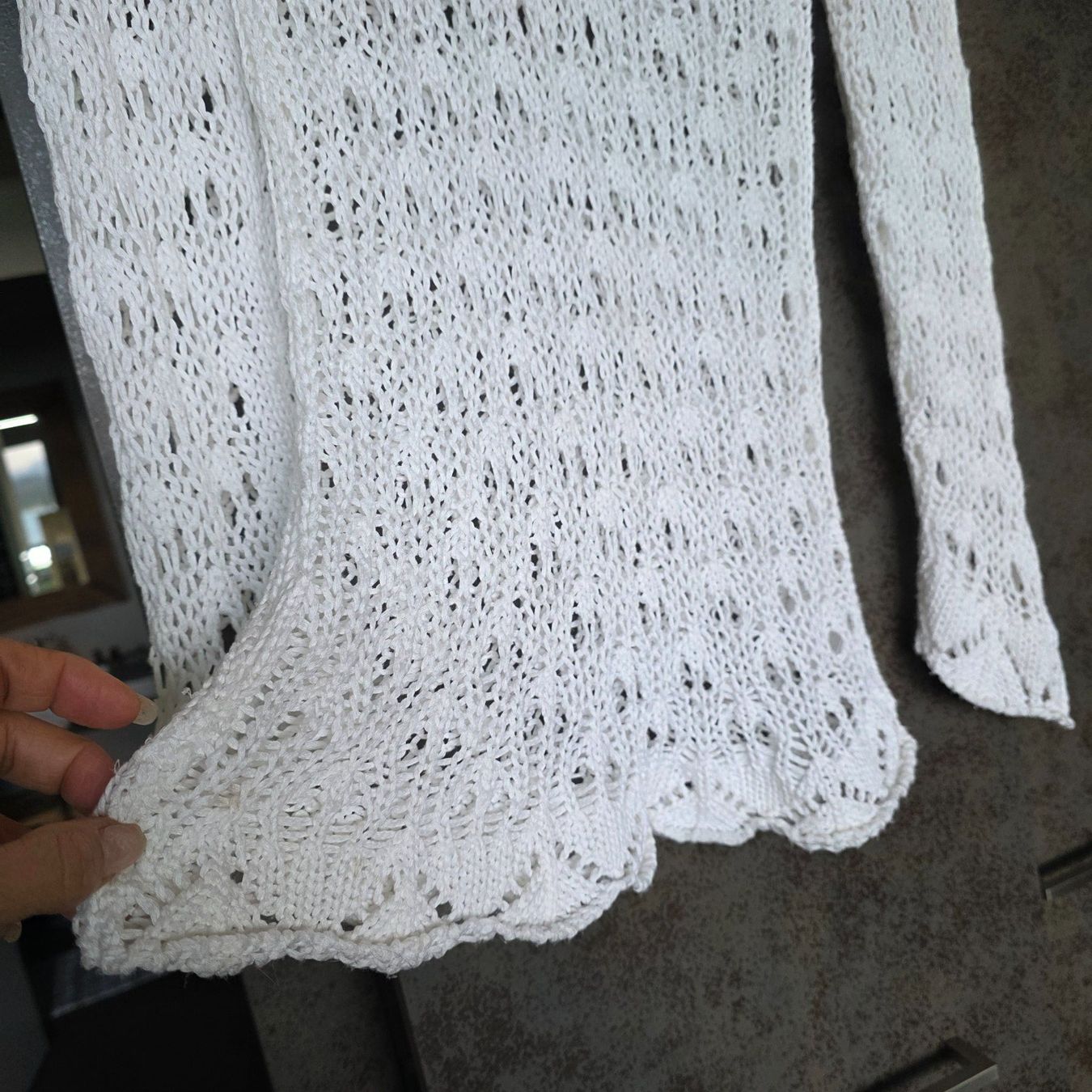 Maglioni & Felpe: 🐸 ZABAIONE GEHÄKELTER PULLOVER / STRANDPULLOVER WEISS – Usato da Môtier (Vully) venduto da Frogs 3