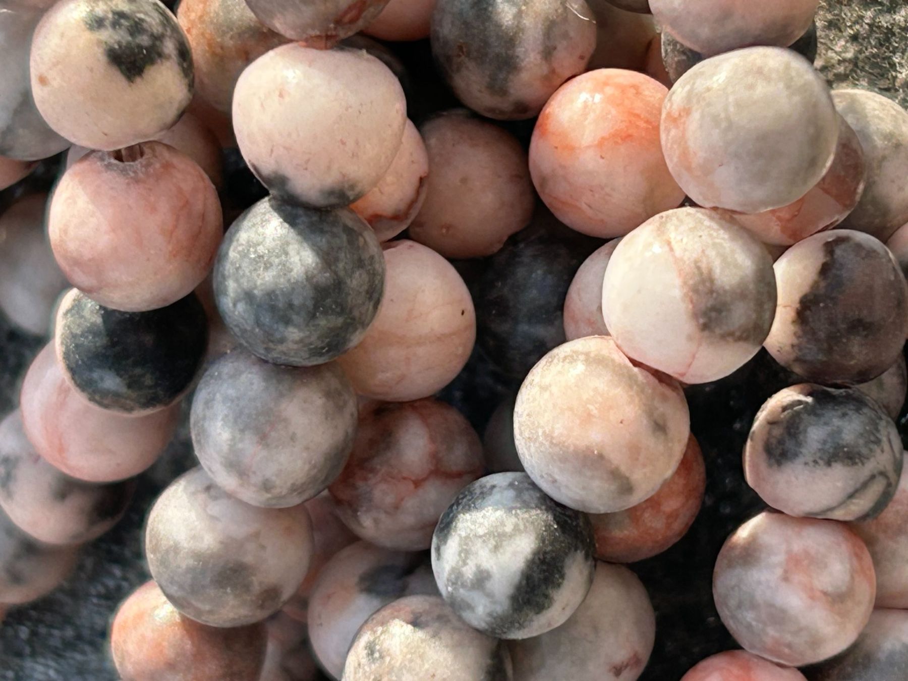 Pietre preziose: Strang echte pink zebra beads 6 mm – Nuovo e nell'imballaggio originale da Niederrohrdorf venduto da Ytobi