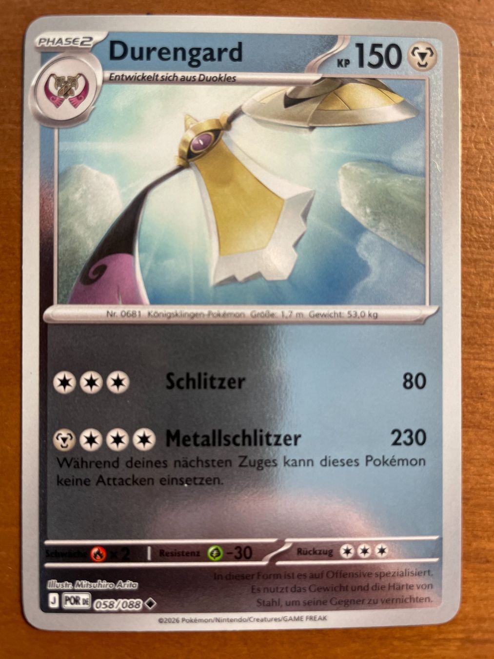 Pokémon Carte collezionabili: Pokemon Durengard Reverse (Versand gratis) – Nuovo (secondo la descrizione) da Chur venduto da Angerson
