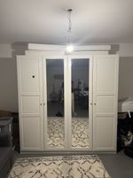 Kleiderschrank 4-türig mit Spiegeln weiss 200x236x65cm guter
