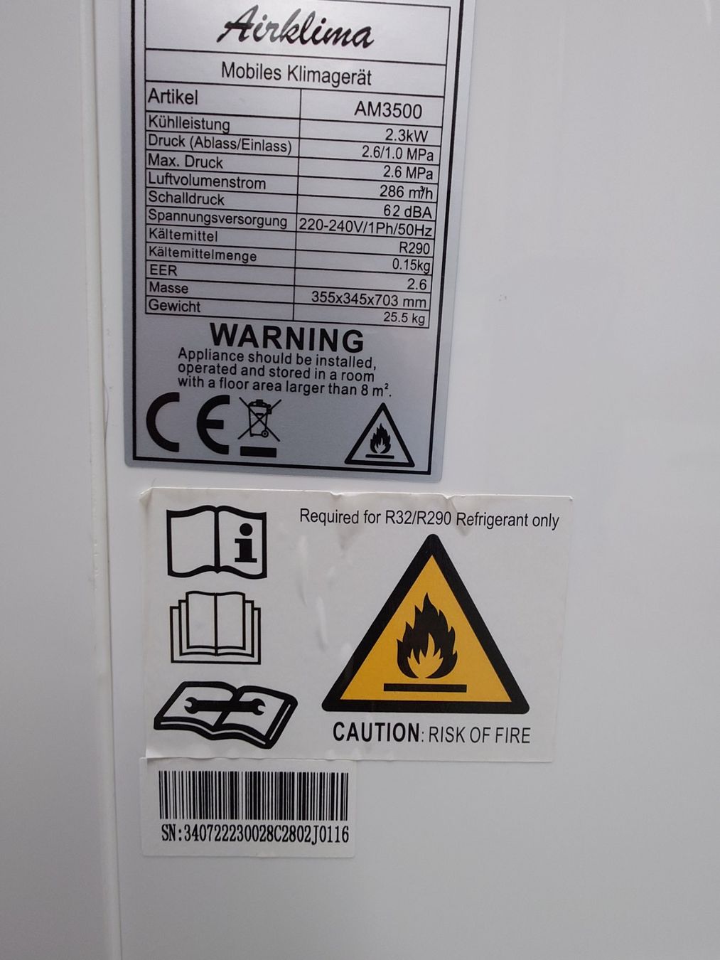 Condizionatori: Airklima AM 3500 Neuwertig – Usato da Buus venduto da Pidimodelle 8