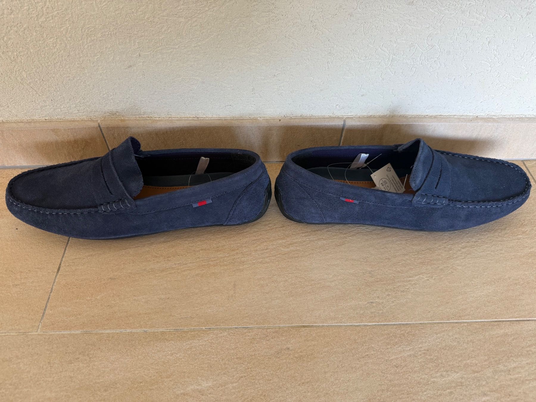 Herrenschuhe: Mocassins en daim, bleu, p. 44 – Neu (gemäss Beschreibung) aus St-Gingolph von GoldenKeys 4