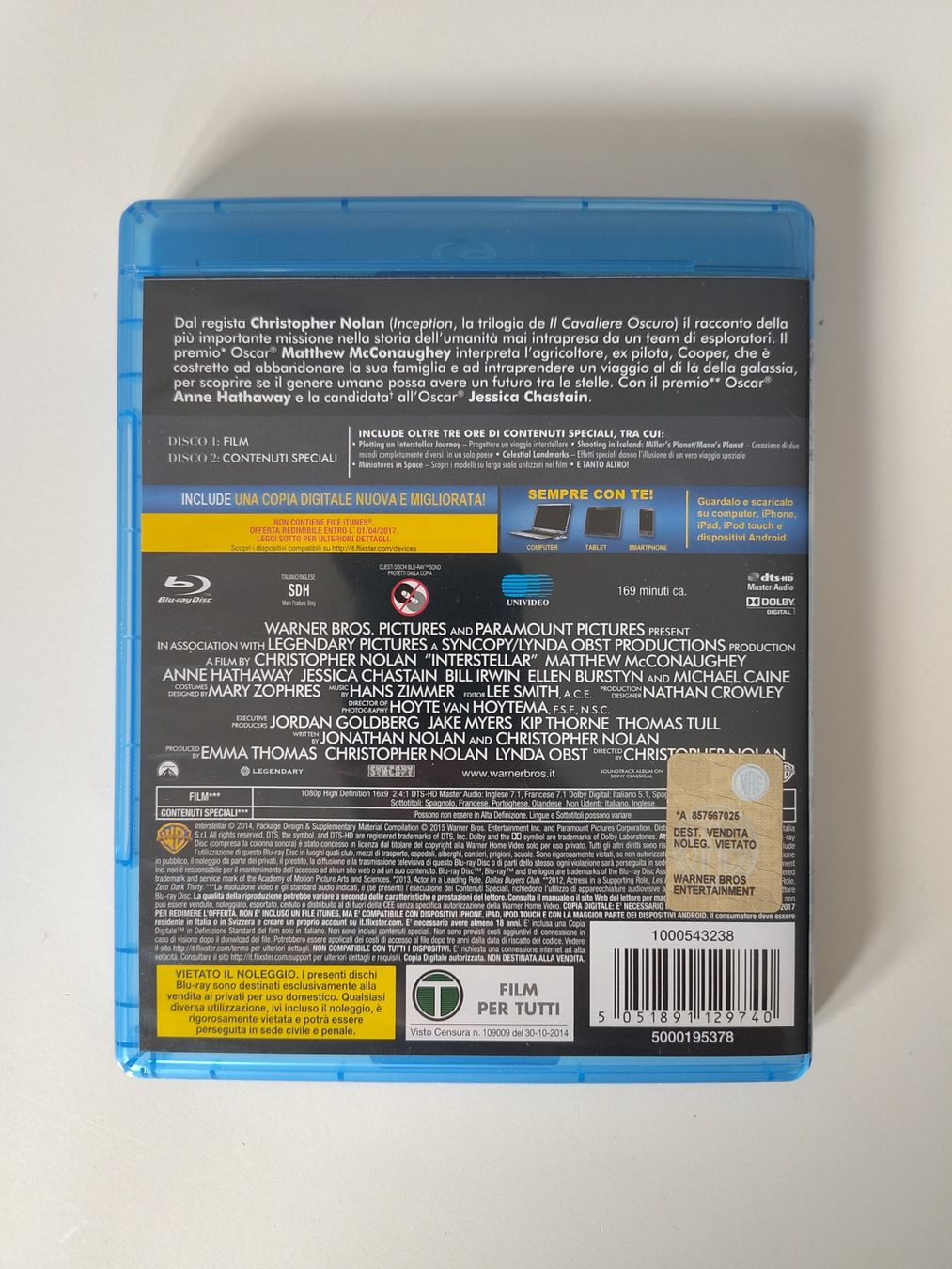 Tutti i DVDs: Interstellar - Blu-ray 2 Disc + Digital version – Usato da Glattpark (Opfikon) venduto da MRiva 1
