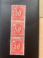 Schweiz 1938 Nachportomarken 50 Rp. 3er-Streifen gestempelt