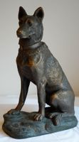 Schäferhund Skulptur F. Foucher Paris 1920er