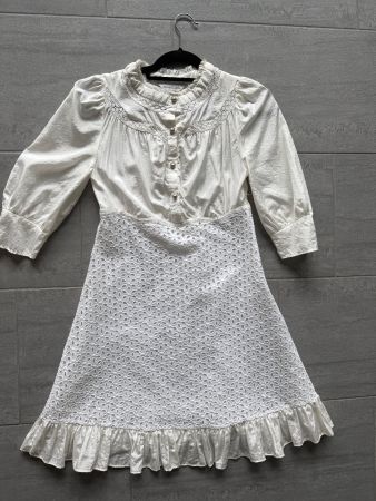 Bellvilles Kleid - weiss Spitze Grösse 160/80A, GR XS