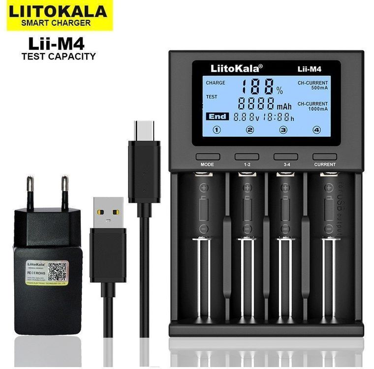 Liitokala LII-M4 USB Ladegerät Digitalcharger | Kaufen auf Ricardo