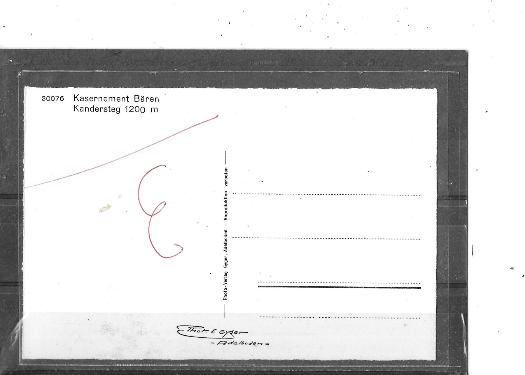 Cartoline postali: BE Kandersteg Kasernement Bären – Usato da Schocherswil venduto da Wilare 1