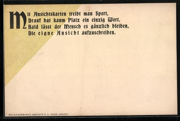 Cartes postales: Ansichtskarte ohne Ansicht, Mit Ansichts – D'occasion à Berlin par bartko-reher