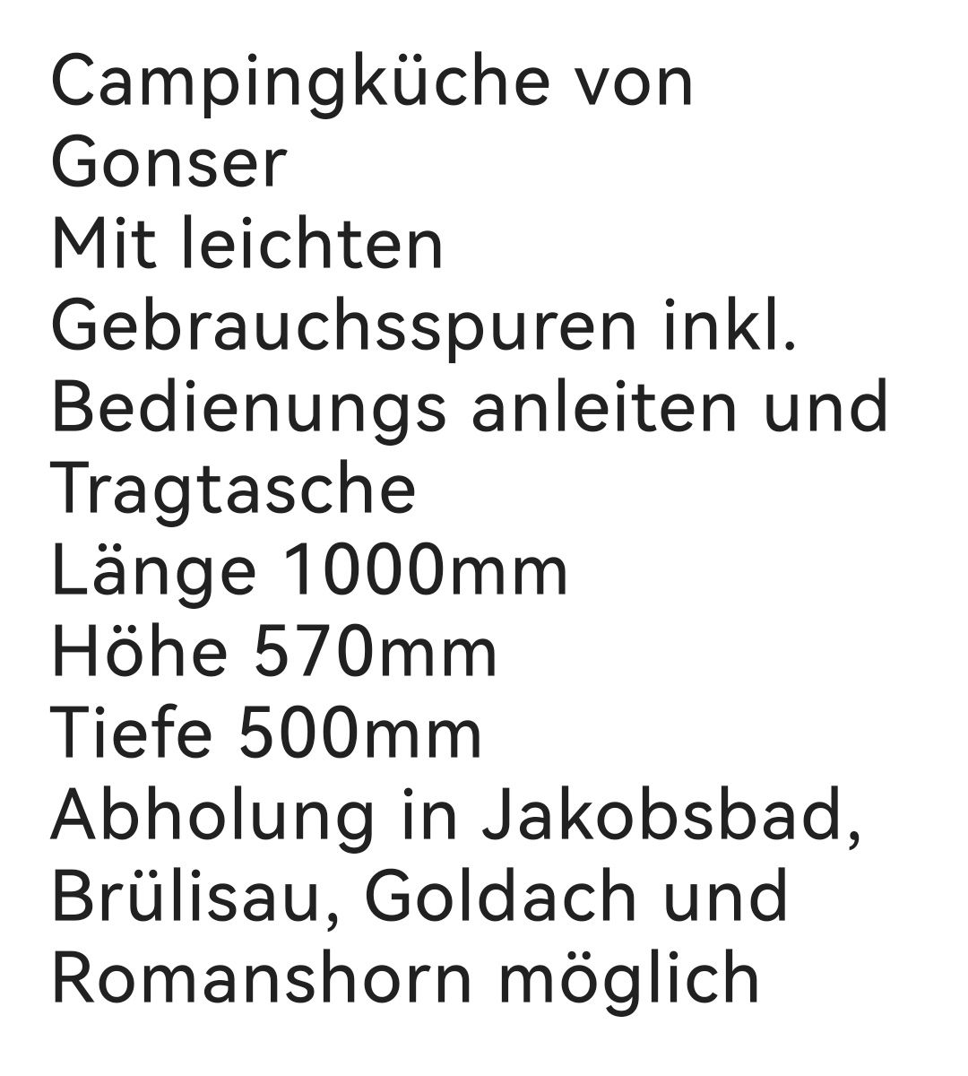 Cucine complete: Camping Küchenmöbel – Usato da Jakobsbad venduto da Windows5 5
