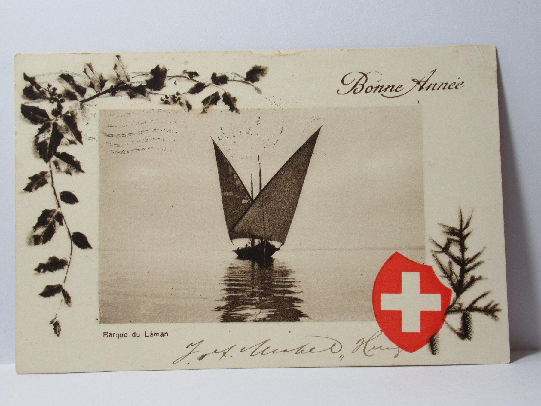 Cartoline postali: Barque du Lèman 1917 – Usato da Grenchen venduto da Bluemchen1900