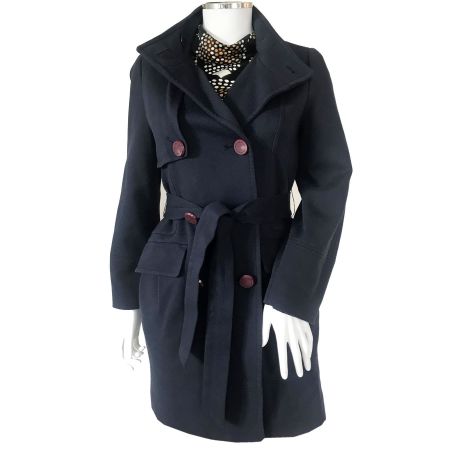 Jacke Gr. XS leichter Kurzmantel Trench dunkelblau ab.f.z.