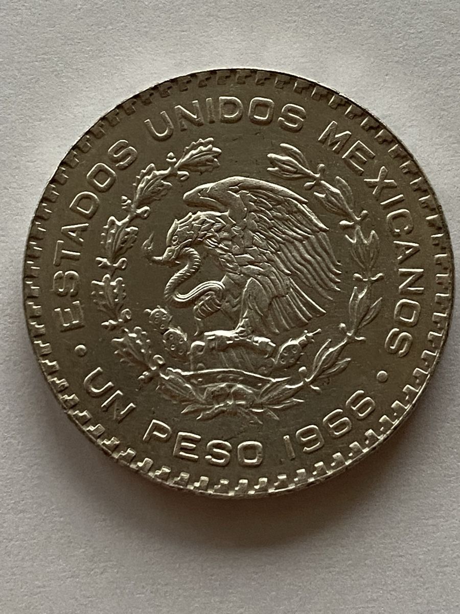 Tutti le monete: Mexico, Un Peso 1966, Billon – Nuovo (secondo la descrizione) da Corsier-sur-Vevey venduto da Ginoarturo 1